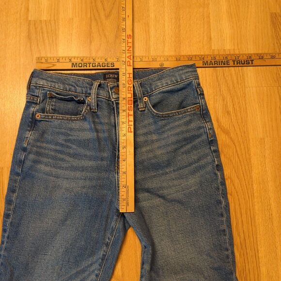 J. Crew Essential Straight Jeans Womens 27 Blue Medium Wash Raw Hem - Picture 3 of 8